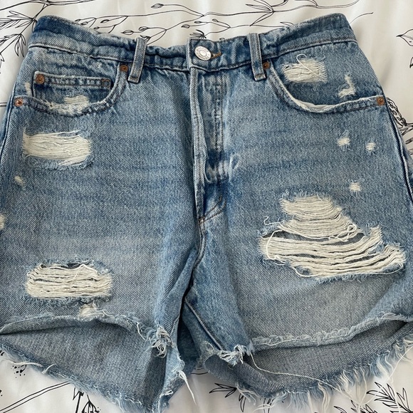Garage‎ 3/26 Button Fly Distressed Denim Shorts 266 - Picture 1 of 7